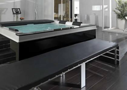 Ceramicas_E's tweet image. #SYSTEMPOOL, spa de líneas sobrias y rectas, con casco acrílico de color blanco brillo, o cameo. #CERÁMICASEXCLUSIVAS