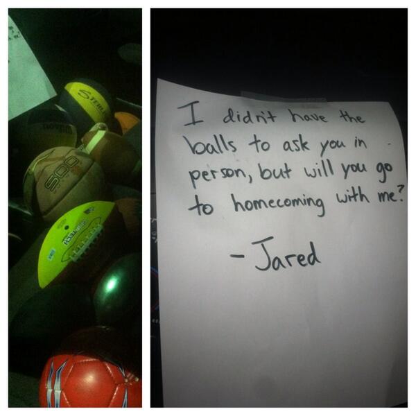 alexxisflyynn's tweet photo. I guess I better start looking for a homecoming dress now! ☺😘 #56balls @jaredhueser http://t.co/LODiLFrbvO