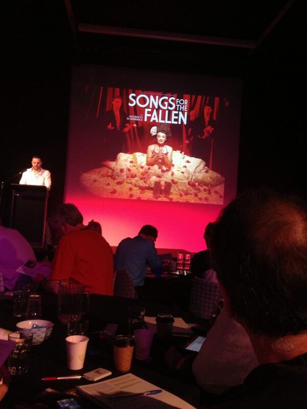 annemarieheath's tweet photo. #lpbris13 @CriticalStages-Songs for the Fallen-Sheridan Harbridge is one of those amazing talents-brilliant voice http://t.co/X6VUkxGJEV