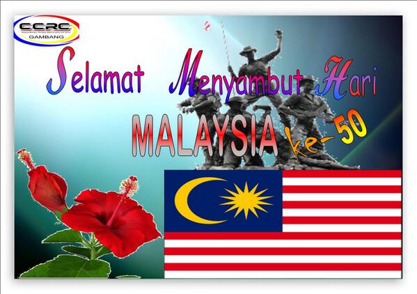 CCRCGambang's tweet photo. Selamat Menyambut Hari Malaysia ke-50..Cintailah negara kita. Pertahankan keamanan &amp; kedaulatan negara.
#HariMalaysia http://t.co/zGFlnPrcRe