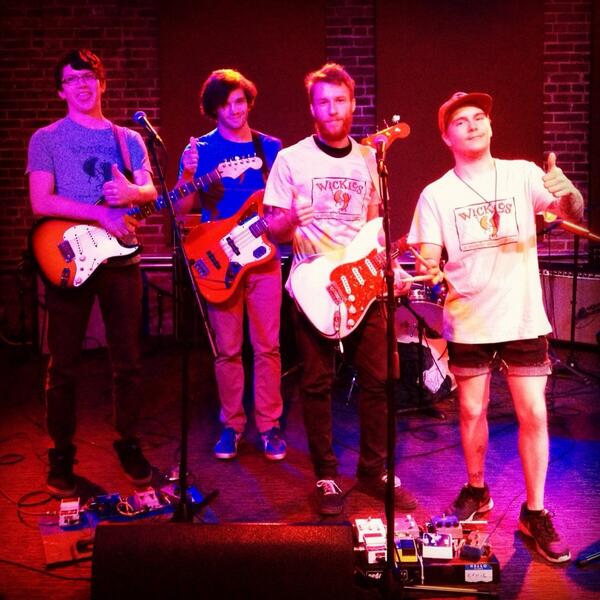 TheUrns's tweet photo. During our live set tonight on @OhBrotherRadio @ at @IronCityBham thanks @WicklesPickles for the new shirts! http://t.co/wtNzHI7rIM