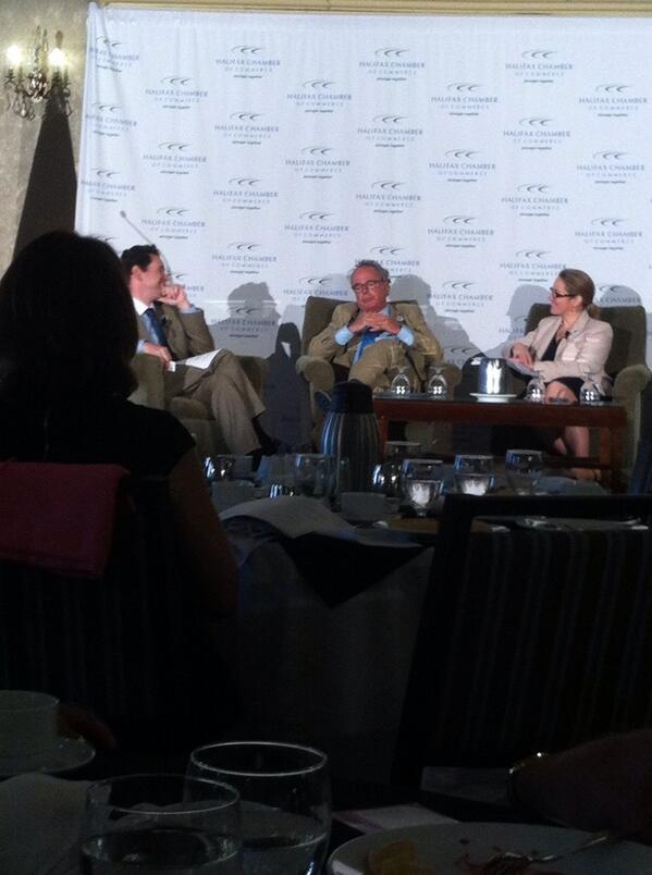 beyondawindow's tweet photo. Great to be with @janmiller_pitch at today's great @halifaxchamber panel discussion on #NovaScotiaFilm http://t.co/E8UlJJ44cN