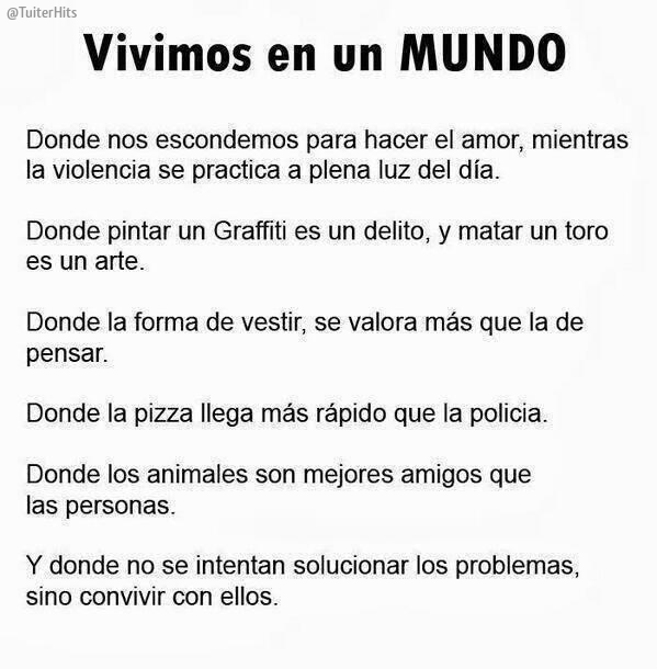 TuiterHits's tweet photo. Vivimos en un mundo... http://t.co/SDFl6IycOB