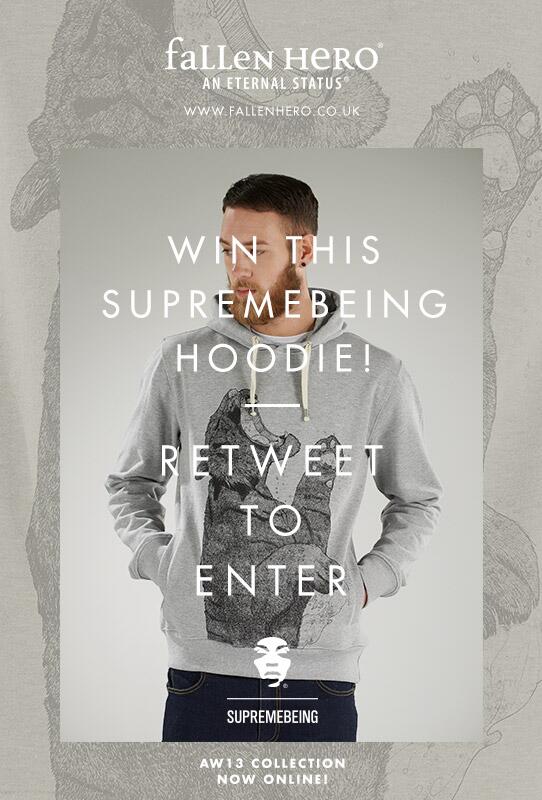 fallenherostore's tweet image. Competition! Retweet for your chance to win this @SupremebeingLtd Hoodie! Winner picked at random on Monday 10am!