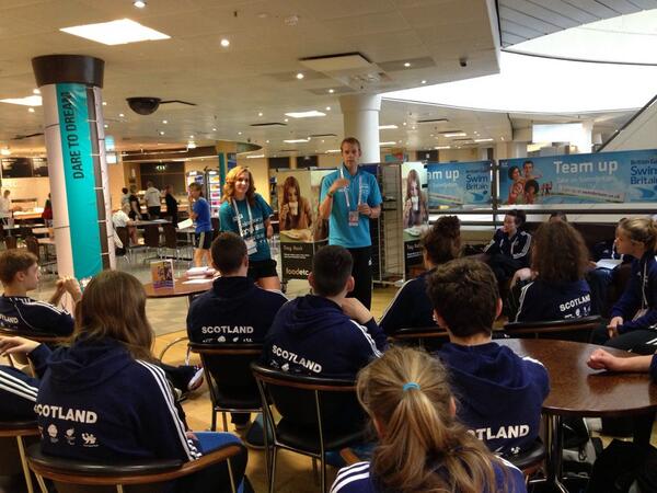 Meeting athlete mentors Ross Davenport and Kate Gray  this morning.