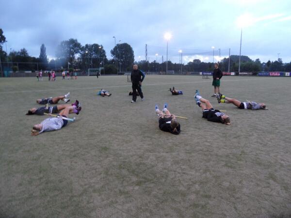 Nog een leuke foto van de training op woensdag: