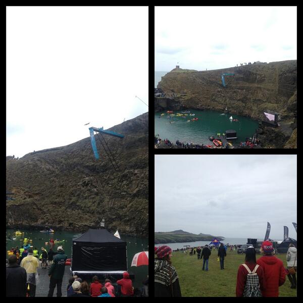 TheBitchesCrew's tweet photo. Good dives this morning. Can't wait for tomorrow. #redbullcliffdiving @RedBullUK @redbull http://t.co/VvVSw7oabP