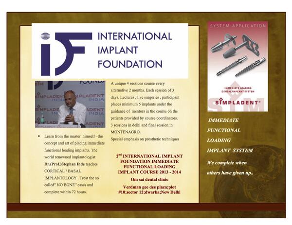 drvivekgaur's tweet photo. Immediate functional loading implant course http://t.co/rhXQSRaJ91