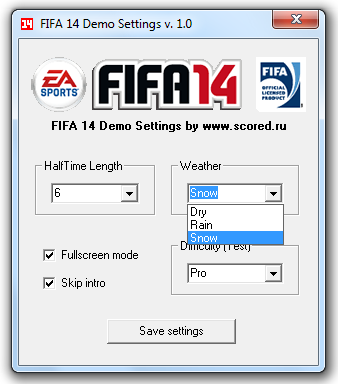 scored_ru's tweet photo. FIFA 14 Demo Settings. Download: http://t.co/L4TQH3P42m #FIFA14 #FIFA14demo RT please! http://t.co/JQiHFywvXq