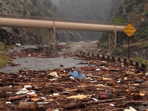caseyj1231's tweet photo. @9NEWS  #coflood  Big Thompson canyon, by the Dam Store. http://t.co/OVekxcGLEJ
