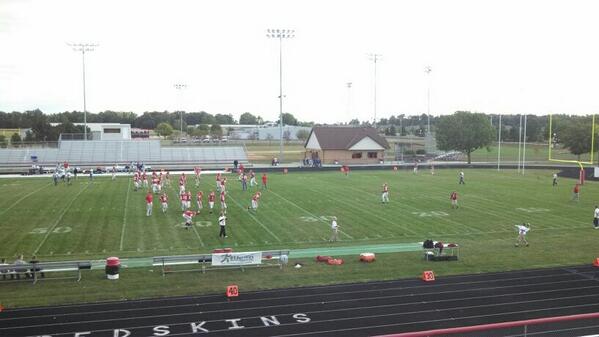 HTSNetwork's tweet image. Pregame at St. Henry for Redskins vs DSJ Blue Jays. #localcoverage #MACfootball