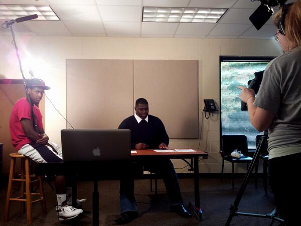 Our fantastic team filming on Friday the 13th!