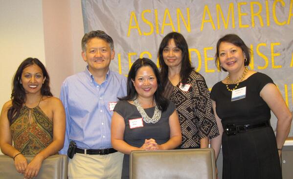 aaldef's tweet image. Thanks to all who came to @aaldef's #ThePartnerTrack book party w/ @helenwan1 last night!