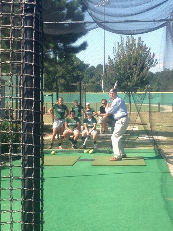 Upstate softball fan in the cages! Our leader!!!
