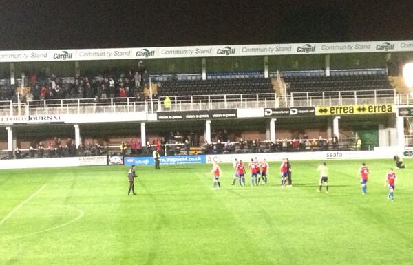 OfficialShots's tweet image. Here's our magnificent Shots acknowledging their fans on the final whistle. Well done @Staners6 &amp;amp; all!