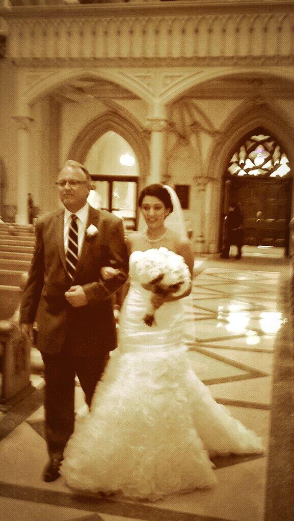 NealCasey's tweet photo. Michelle rocking it on her big day!  #McNamaraOstranderWedding http://t.co/sBCaXH0fzR