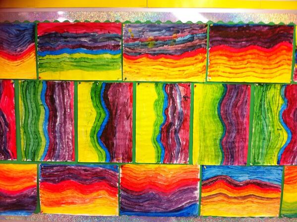 The art of colour blending.  Great job grade fours!