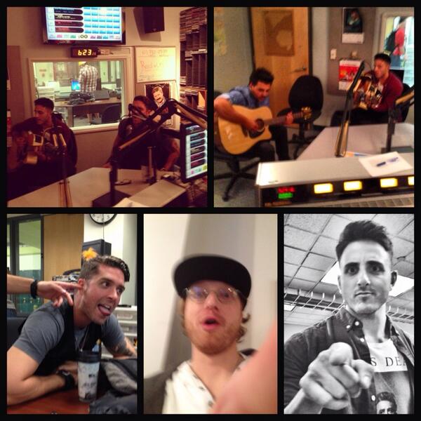 Madisonand5th's tweet photo. Great times with @eMJay_Mari &amp; @andrewmoss92! Thank you @CKDJ1079 for having us! Now off to @Live885fm BMS! http://t.co/i5qL82eKxv