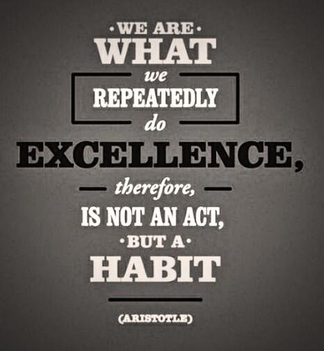 VisualTargeting's tweet image. &quot;We are what we repeatedly do. Excellence, therefore, is not an act, but a habit.&quot; Aristotle