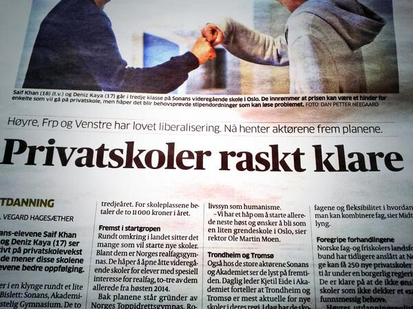 AnneMMidboe's tweet photo. Da er vi i gang... Hva med å lære litt av skandalen i nabolandet? http://t.co/gXxy31l4Jj