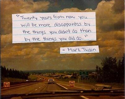 The Truth! RT @KCLS: Mark Twain, on disappointment. (Image via Eat Sleep Read) #AuthorWisdom