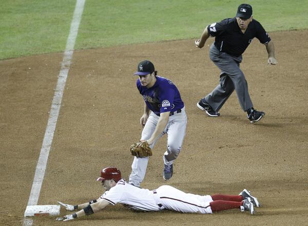 #dbacks #TonyCampana steals two bases in the 6th inning against the Rockies