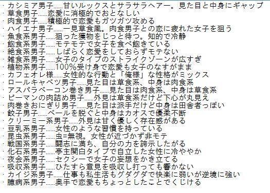 renai_sinzui's tweet photo. 〇〇系男子って こんなにあるの？ https://t.co/HxJvVyHKVI