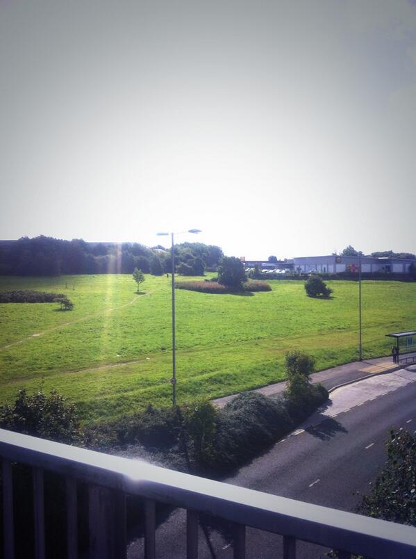BickleighDown's tweet photo. View from the bridge of the site #plymouth #ecohomes http://t.co/DMGw5hncJ5
