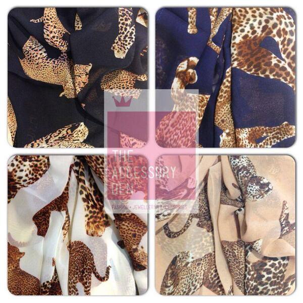 Leopard Print Scarves! 4 colours! #leopard #scarf #scarves #AW #fashion #theaccessoryden