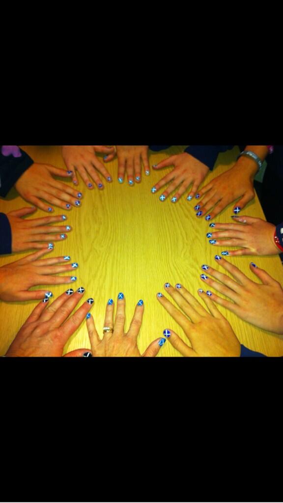 Scotland south and east, go the girls.