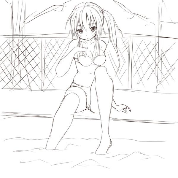 らくがきなう('∀`)今年プール行ってないなぁー、行きたい 