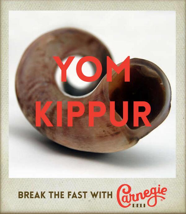 carnegiedeli's tweet photo. Wishing those who observe an easy &amp; meaningful #YomKippur. We hope you'll join us for a delicious #breakthefast. http://t.co/Fnnp8j05xi