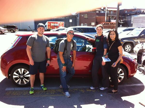 jeradfurze's tweet photo. Uptown mystique with an electric car! #ecochase #LEAFshuttle @NissanLEAF_CAN http://t.co/WH52lIFbLJ