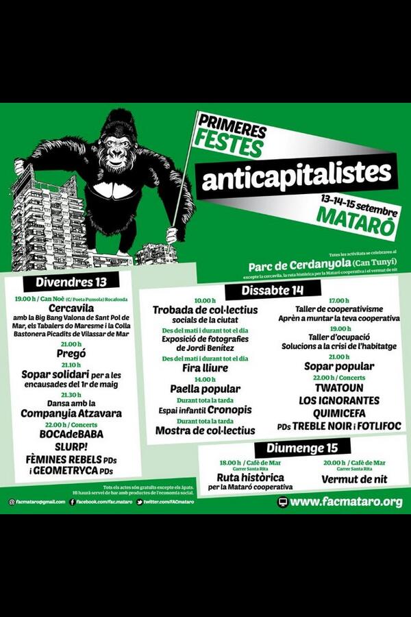 Ahir, avui i demà a #Mataró amb les <a href="/FACmataro/">FAC Mataró</a>