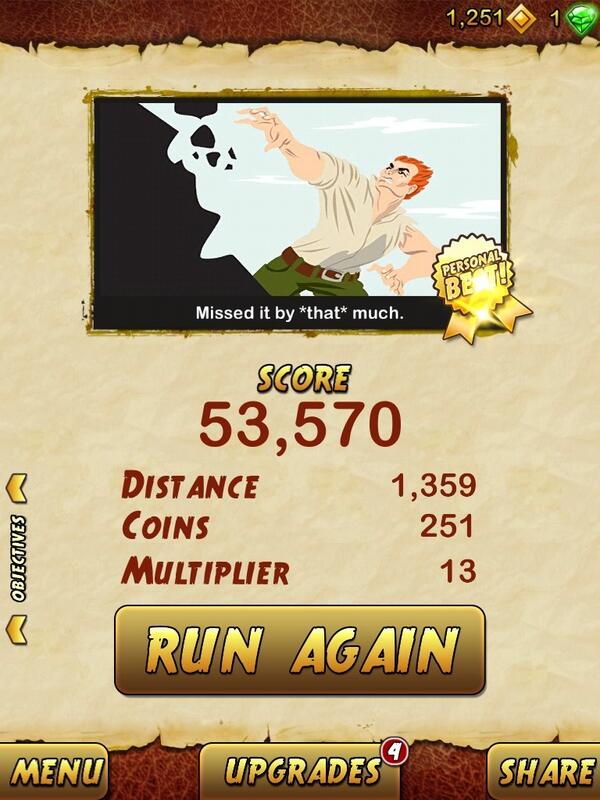 jjlee's tweet photo. I got 53570 points while escaping from a Giant Demon Monkey. Beat that! http://t.co/F0LH8EeNXx http://t.co/2JvPYNLLdH