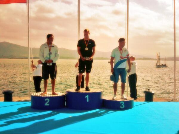 TACTIC_av's tweet image. Congrats to #NZL gold winner in #FINN but also congrats to the best ESP sailor so far in #TESTEVENT13 @muski_muscat