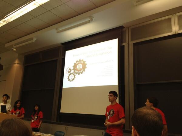 iGEM's tweet photo. @BostonU_iGEM presents their MoClo project! #NEGEM http://t.co/lTEkJdl5VT