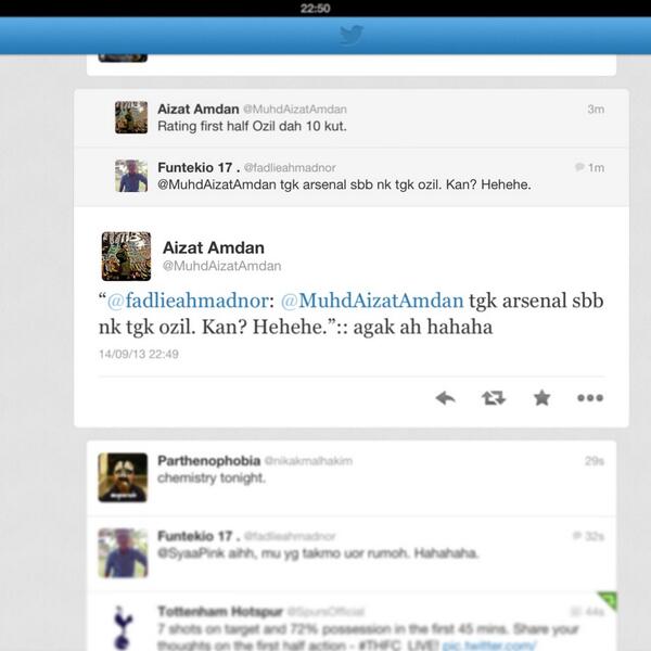 fadlieahmadnor's tweet image. #aizatamdan balas tweet aku lahh. Hahaha.