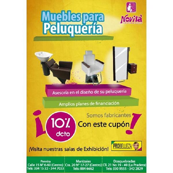 PROBELLEZA1's tweet photo. Te brindamos la mejor asesoría para el diseño de tus muebles para peluquería. APROVECHA!! http://t.co/1zE19nuyBh