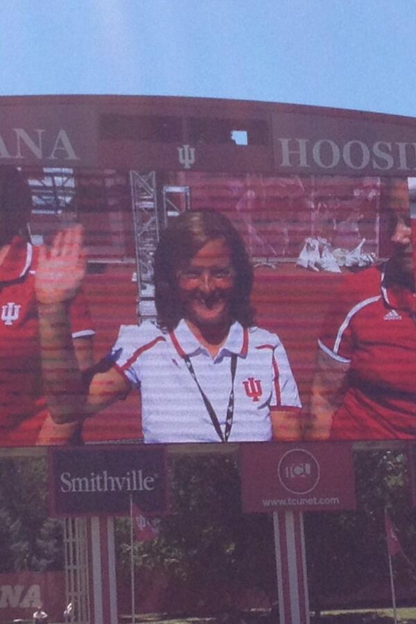 Congratulations to head coach Julie Horine for 25 years of service to the IU cheerleading program.