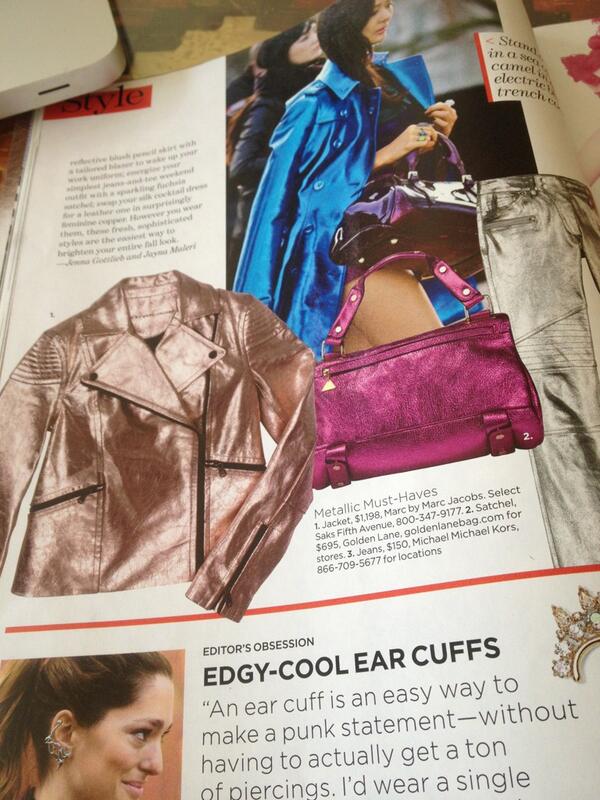 SkaiBlueShow's tweet photo. Leather certainly went glam! Love this story by @jennagott &amp; Jayna Maleri in @LuckyMagazine. #saturdayreads #metallic http://t.co/4snK06mk2D