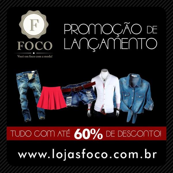 LojasFoco's tweet photo. Promoção de LANÇAMENTO! Tudo com até 60% de Desconto! Acesse: http://t.co/ATXjzEW5Kg http://t.co/EJTajybqe2