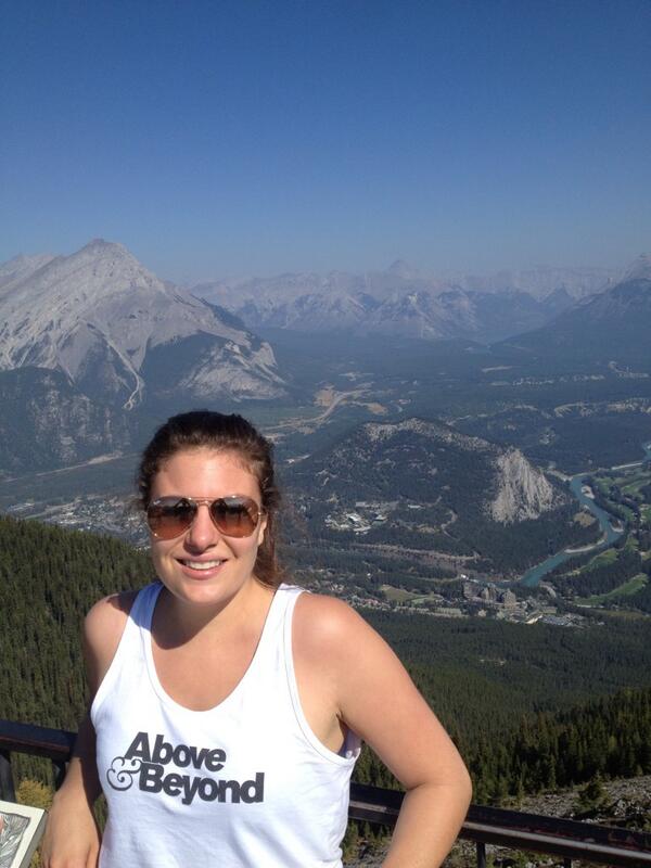 ICSherman's tweet image. Showing some love for @aboveandbeyond at 9,000ft in Banff, Canada.
