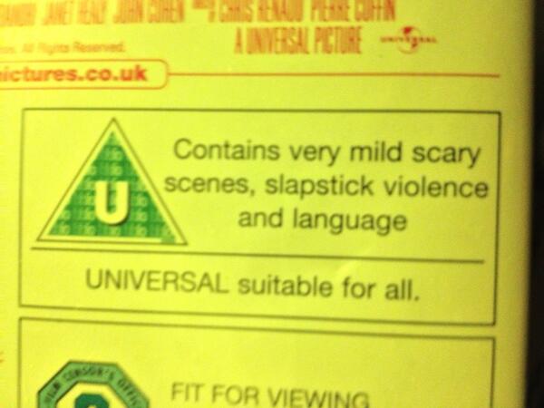 Apparently this film contains language. Why we need to be warned of that I'm not sure.
