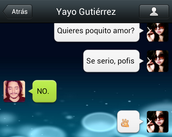 SandyCoben's tweet photo. Atsh! @YayoGutierrez no quiere AMORSH!! http://t.co/V92xyzXosB #WeChatMexico #ComparteAmorEnWeChat ♡♥♡♥ http://t.co/upqZORvL3b