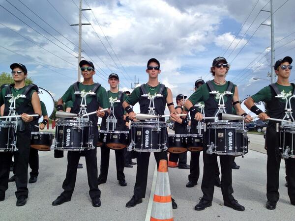 A little rain won't stop us! GAME DAY! Thank you <a href="/YamahaPerc/">Yamaha Percussion</a> <a href="/vicfirth/">Vic Firth</a> <a href="/remopercussion/">Remo Inc.</a> !!!