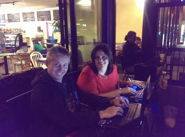 jpsmith1981's tweet image. Not going to stop the login works :O w/ @Teresa_Light #development #coffeehouseoffice #developersrock