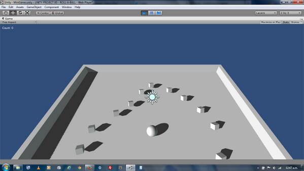 rchiockc's tweet image. Completé el 1er tutorial de @unity3d #RollABall Una forma sencilla de conocer cosas básicas del programa #Codingless