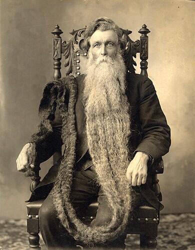 StaxxAmerica's tweet photo. The longest human beard on record is 17.5 feet, held by Hans N. Langseth, who was born in Norway in 1846. #StaxxFaxx http://t.co/zmopmK5u87