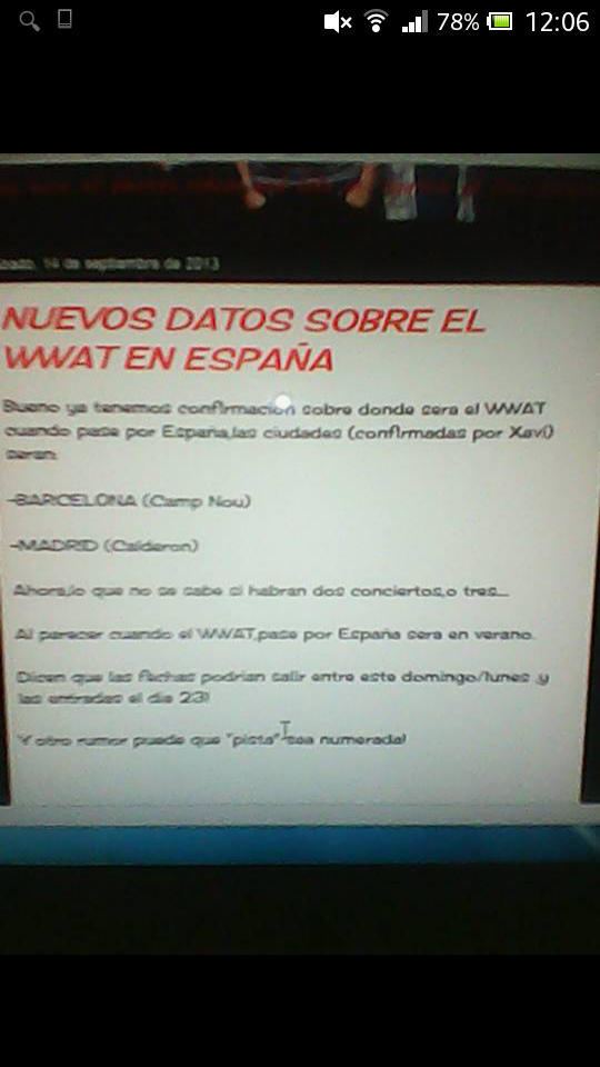 chesterpink_'s tweet image. EXCLUSIVA: MIRAR LA FOTO, TODA LA INFORMACIÓN SOBRE WWAT EN ESPAÑA (RT) #OneDirectionTour &amp;gt;&amp;gt;&amp;gt;&amp;gt;&amp;gt;